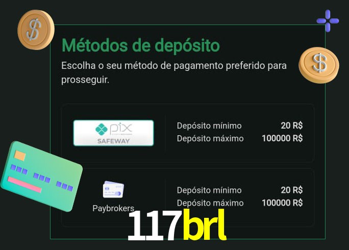 O cassino 117brl oferece uma grande variedade de métodos de pagamento